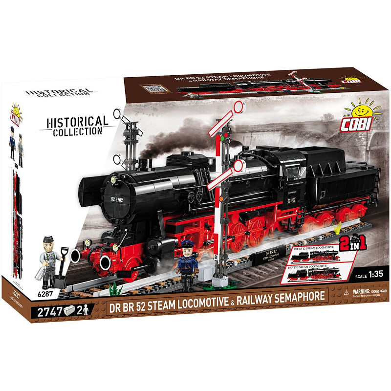 COBI DRB Class 52 parná lokomotíva a návestidlo, 1:35, 2747 k, 2 f [COBI-6287]