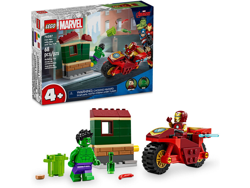 LEGO Marvel - Iron Man s motorkou a Hulk - LEGO76287 - expresní doprava