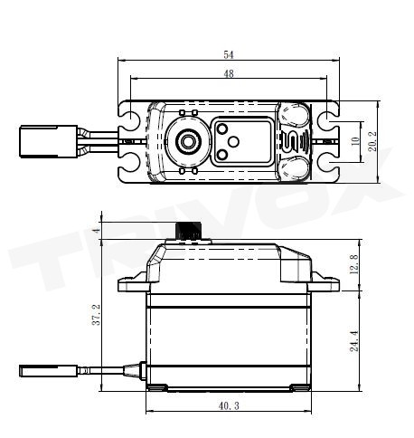 SV-1273TG HiVOLT digitálne servo (16kg-0,065s/60°) [1SV2519-3]