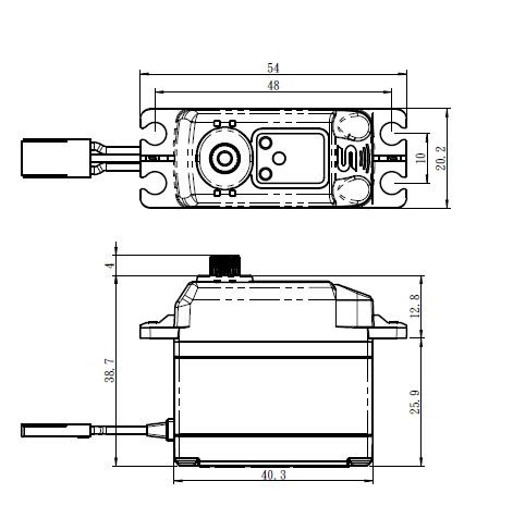 SB-2275MG BRUSHLESS HiVOLT Digitálne servo (9kg-0,042s/60°) [1SV2527]