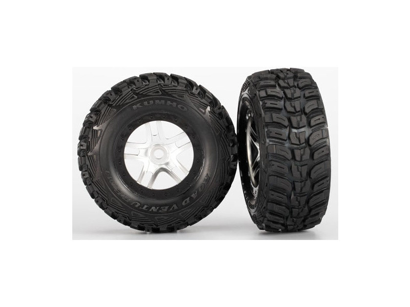 Traxxas koleso 2.2/3.0", disk SCT Split-Spoke saténový-čierny, pneu Kumho S1 (2) [TRA5976R]