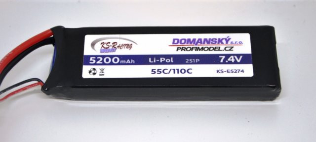 KS-Racing Energy Profimodel Li-Po 5200 / 7,4 / 55/110C - KS-E5274 - expresní doprava