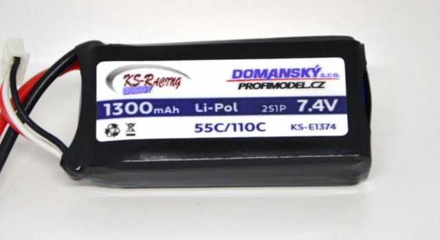 RCSVET Li Po batérie 1300mAh / 7,4V / 55 / 110C KS-E1374