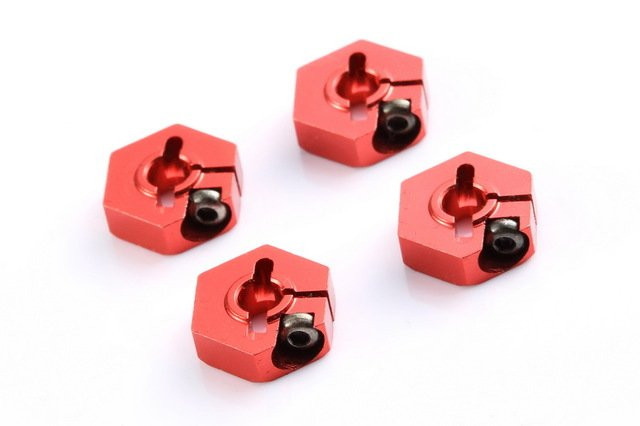 LC-Racing "CNC 12mm WHEEL HEX SET
(red)" - L6143 - expresní doprava