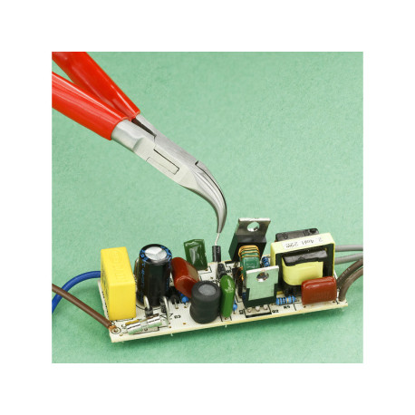 Modelcraft Hobby Zange Mit Gebogener Nase – Edelstahl, Glatte Backen, 1 Stück