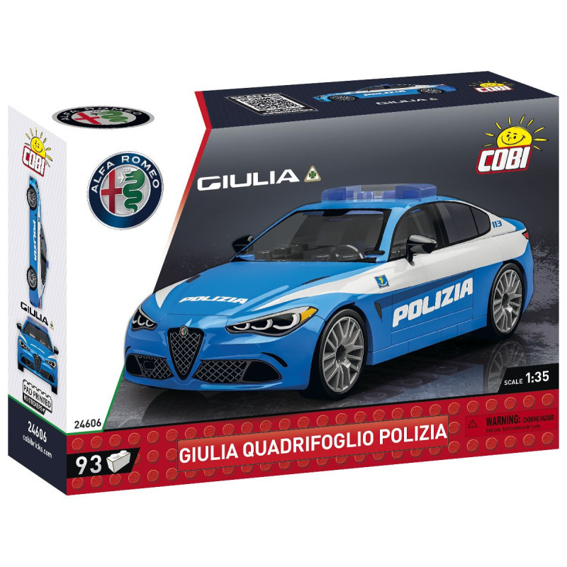 COBI Alfa Romeo Giulia Quadrifoglio Polizia, 1:35, 93 k - COBI-24606 - expresní doprava