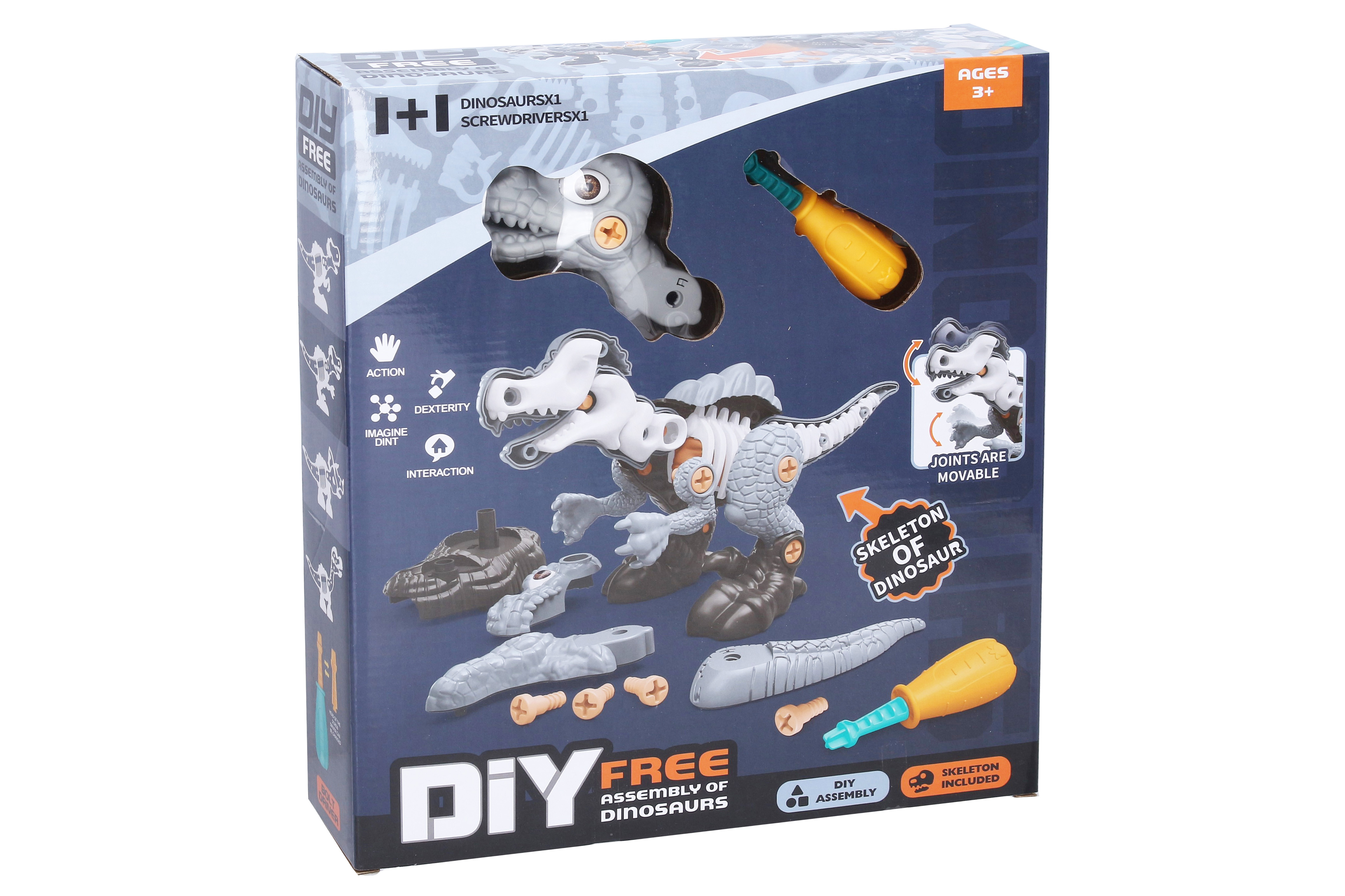 Wiky Dinosaurus s kostrou šroubovací šedý - W038264 - expresní doprava