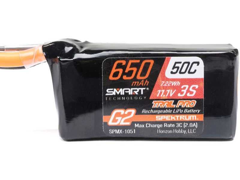 Spektrum Smart G2 Trail Pro LiPo 11.1V 650mAh 50C IC2 [SPMX-1051]