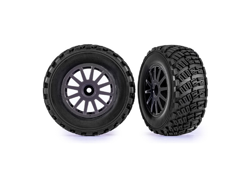 Traxxas kolo 2.2/3.0", disk Rally šedý, pneu gravel (2) - TRA7473-GRAY - expresní doprava