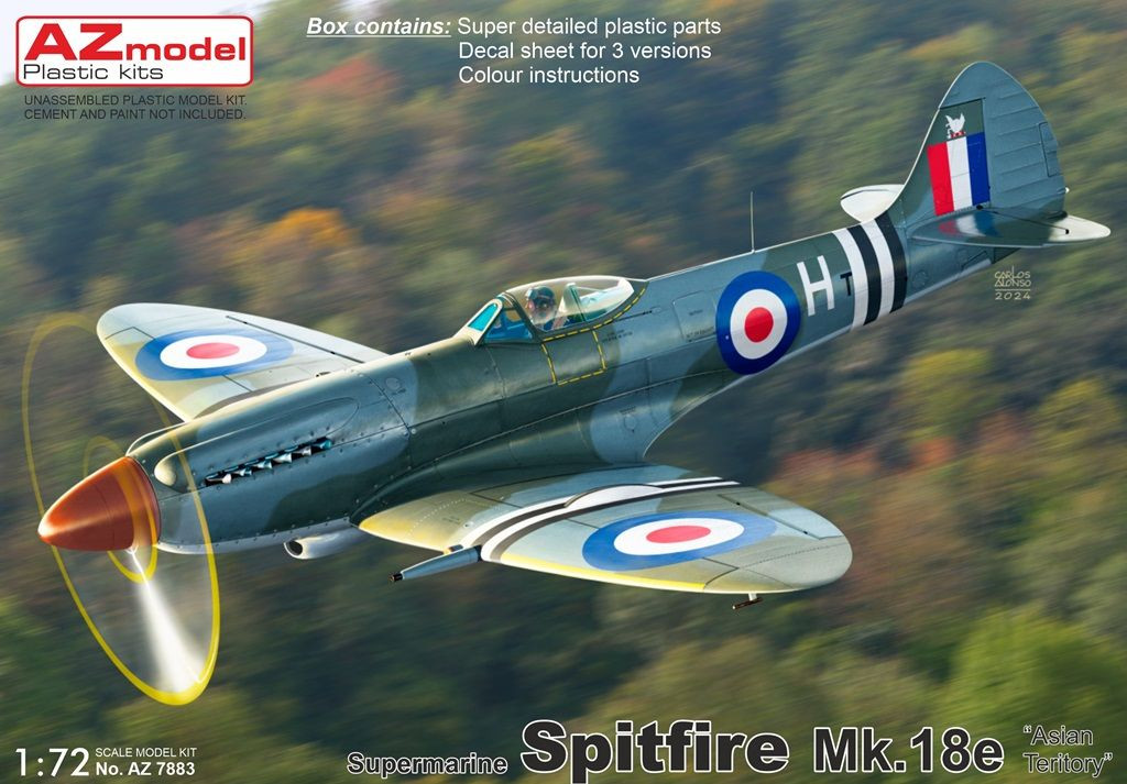 1:72 AZ Model AZ7883 Spitfire Mk.18e"Asian Teritory" 1/72 - 141/AZ7883 - expresní doprava