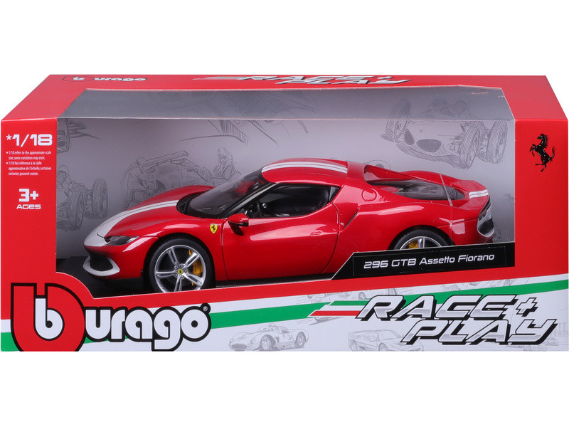 Bburago Ferrari 296 GTB Assetto Fiorano 1:18 červená - BB18-16017RD - expresní doprava