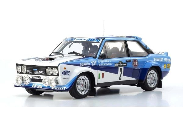 Kyosho 1:18 Fiat 131 Abarth A. Bettage Winner Piancavallo 1981 Nr.2 KS08376F