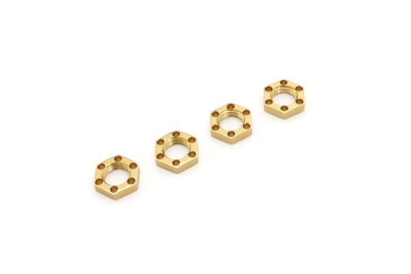 LW Wheel Nuts (4) Kyosho EP Fantom 4WD Ext - Gold - K.EF244G - expresní doprava