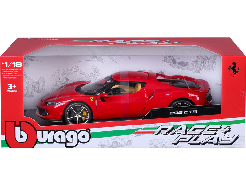 Bburago Ferrari 296 GTB 1:18 červená - BB18-16018RD - expresní doprava