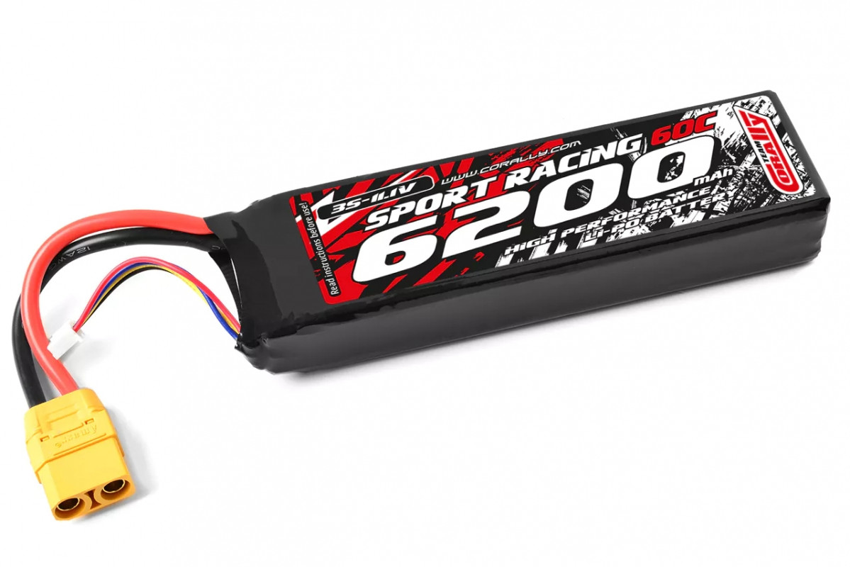 Šport Racing 60C - 6200mAh - 11,1 V 3S - LiPo Semi-Soft case - XT90 [C-49236-X]