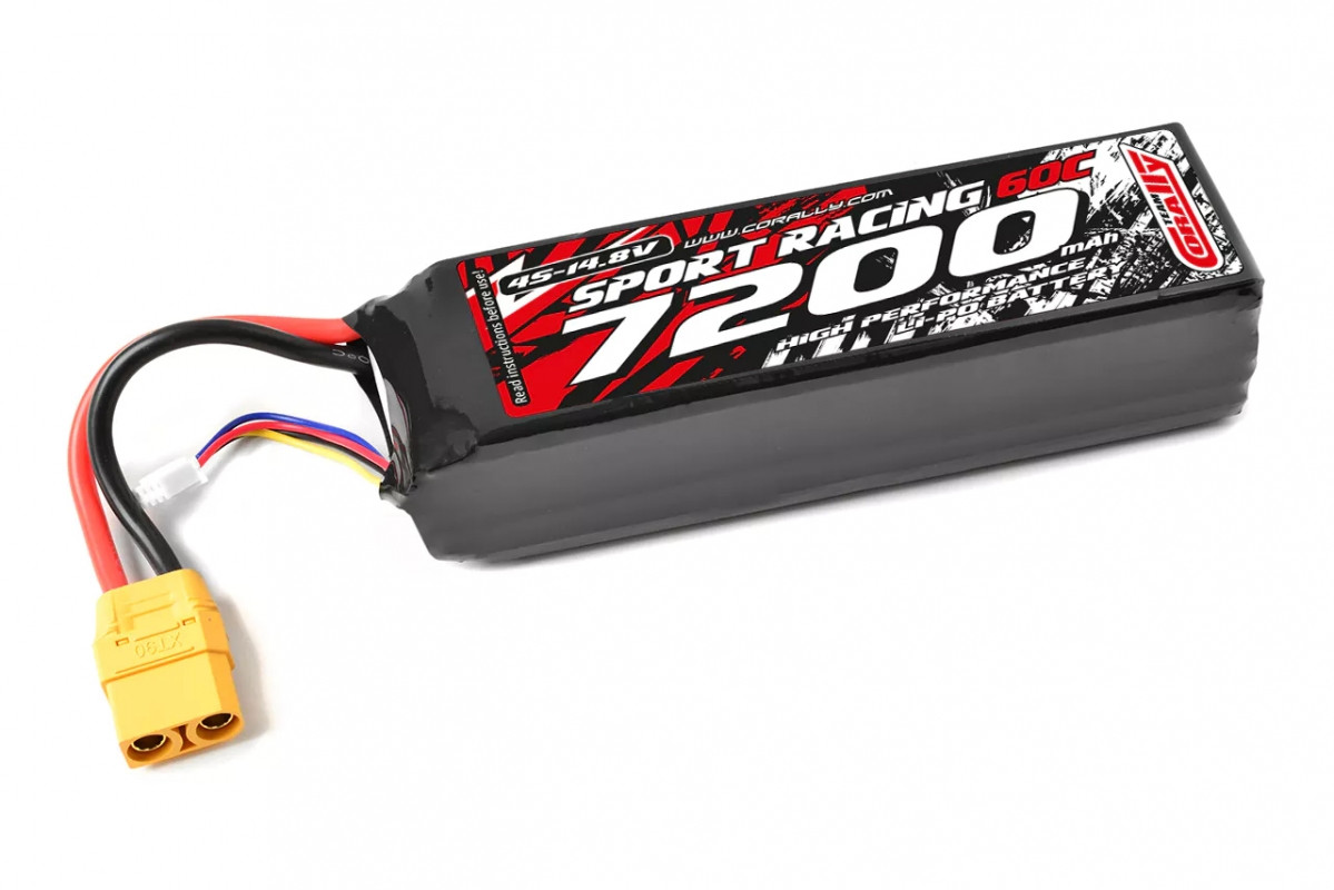 Šport Racing 60C - 7200mAh - 14,8 V 4S - LiPo Semi-Soft case - XT90 [C-49247-X]