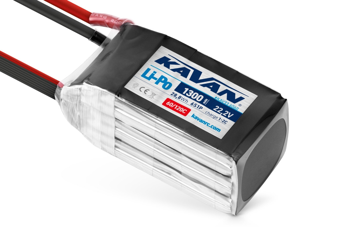 KAVAN - Li-Po 1300 mAh/22,2 V 60/120C, 28,8 Wh - KAV33.6060 - expresní doprava