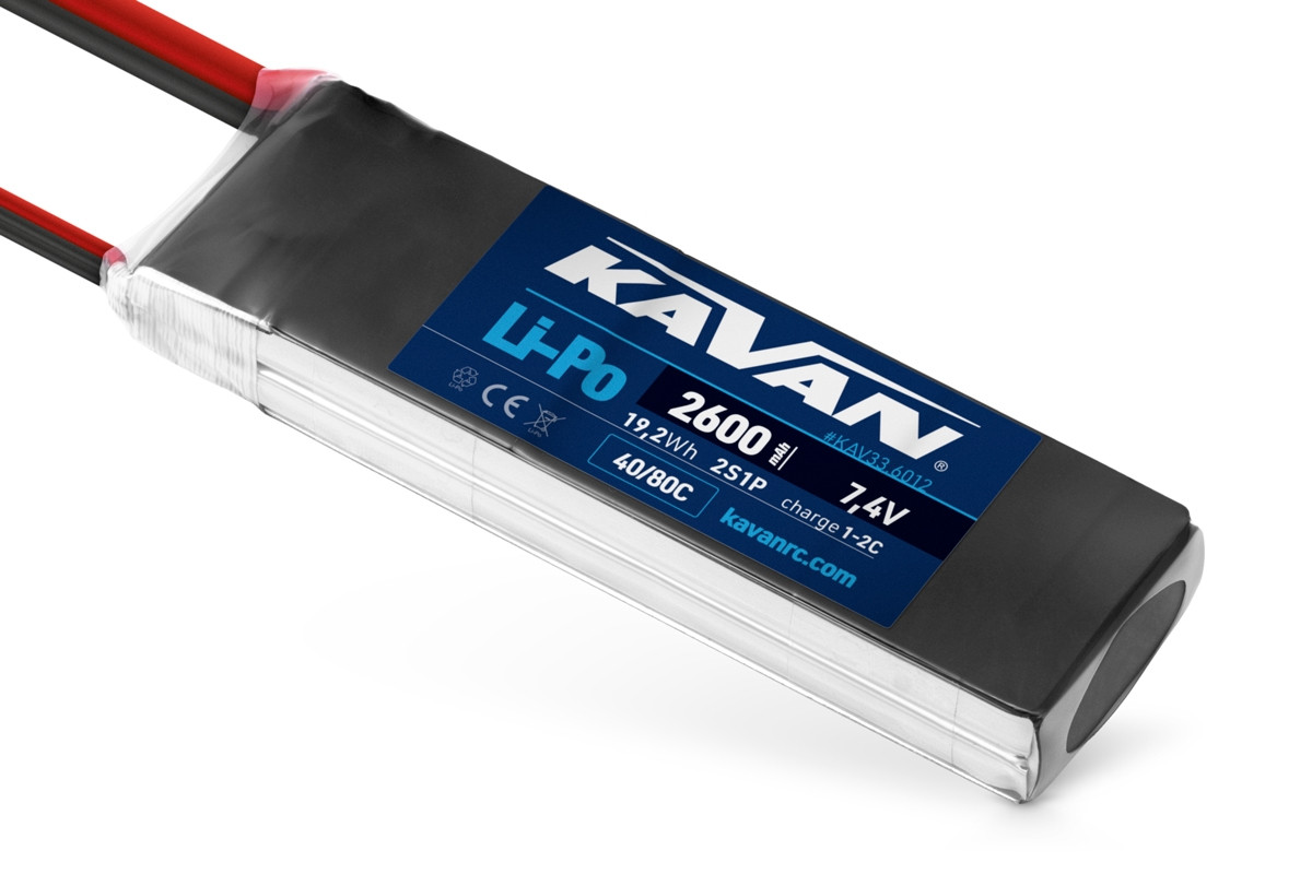 KAVAN Li-Po 2600mAh/7,4V 40/80C 19,2Wh - KAV33.6012 - expresní doprava