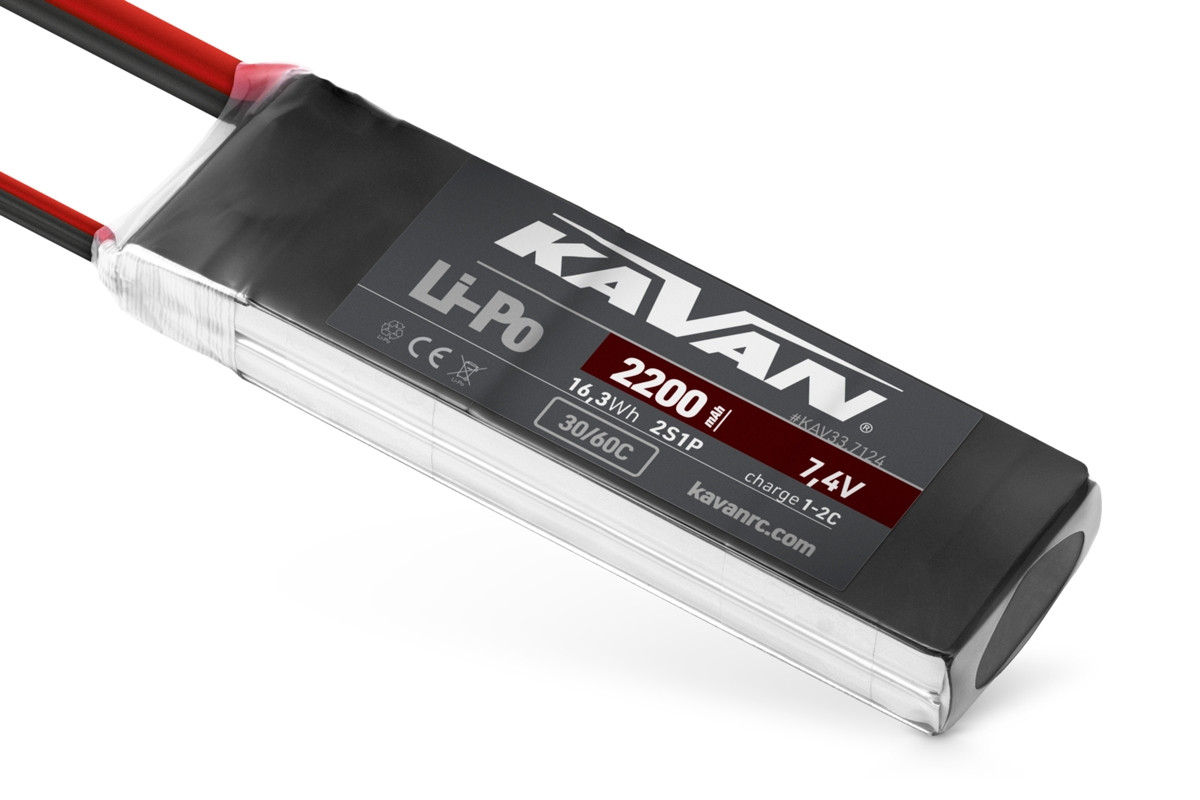 KAVAN Li-Po 2200mAh/7,4V 30/60C Air pack - KAV33.7124 - expresní doprava