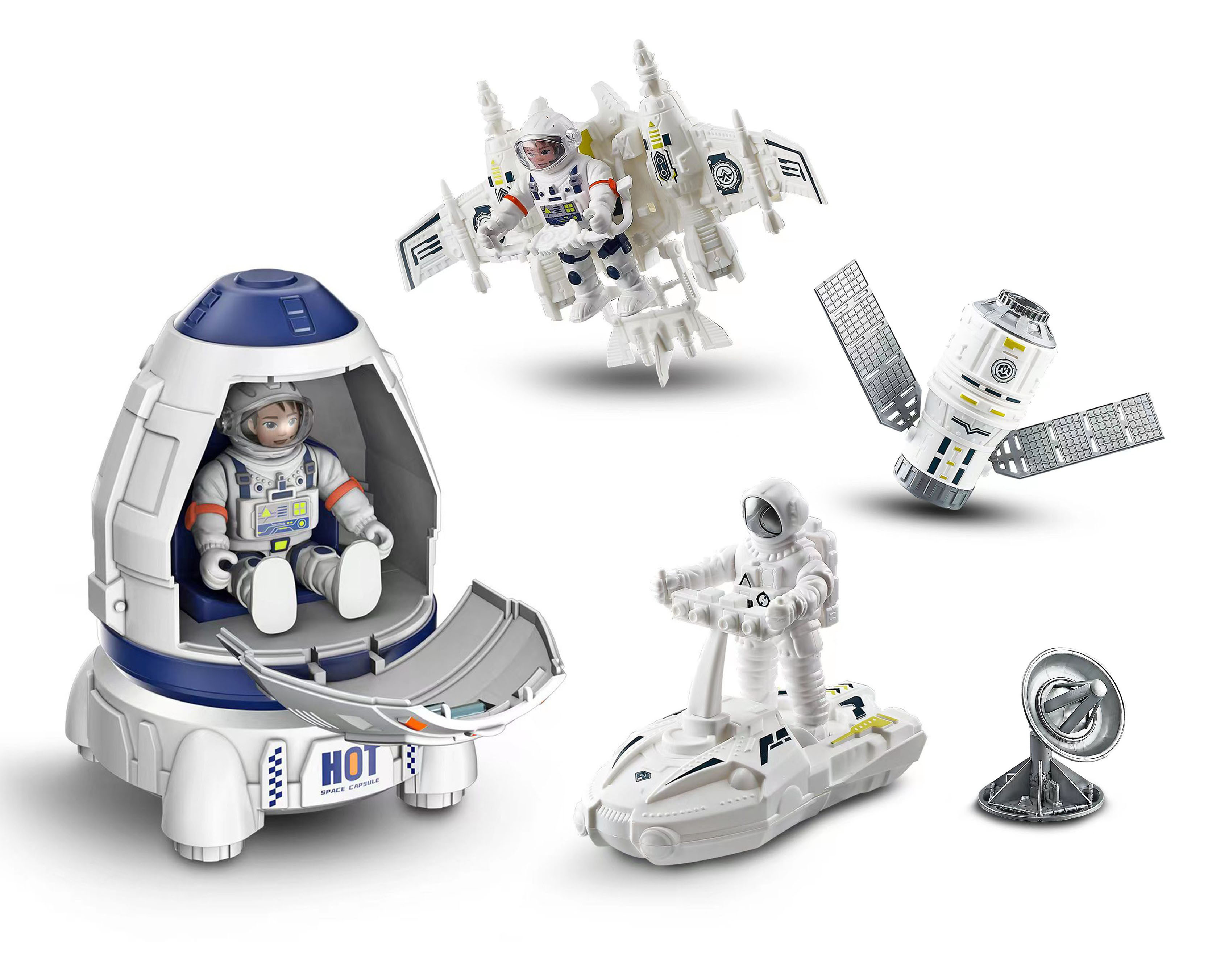 Wiky Vesmírný set s 2 figurkami 8 cm a raketou 21cm - W039777 - expresní doprava