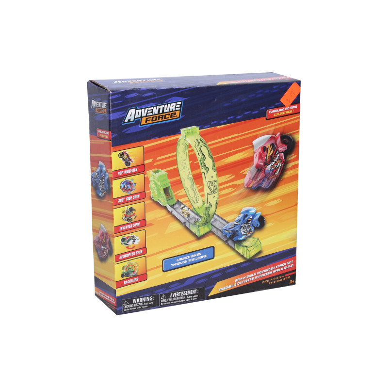 Spin and Build Basic track with motorbike