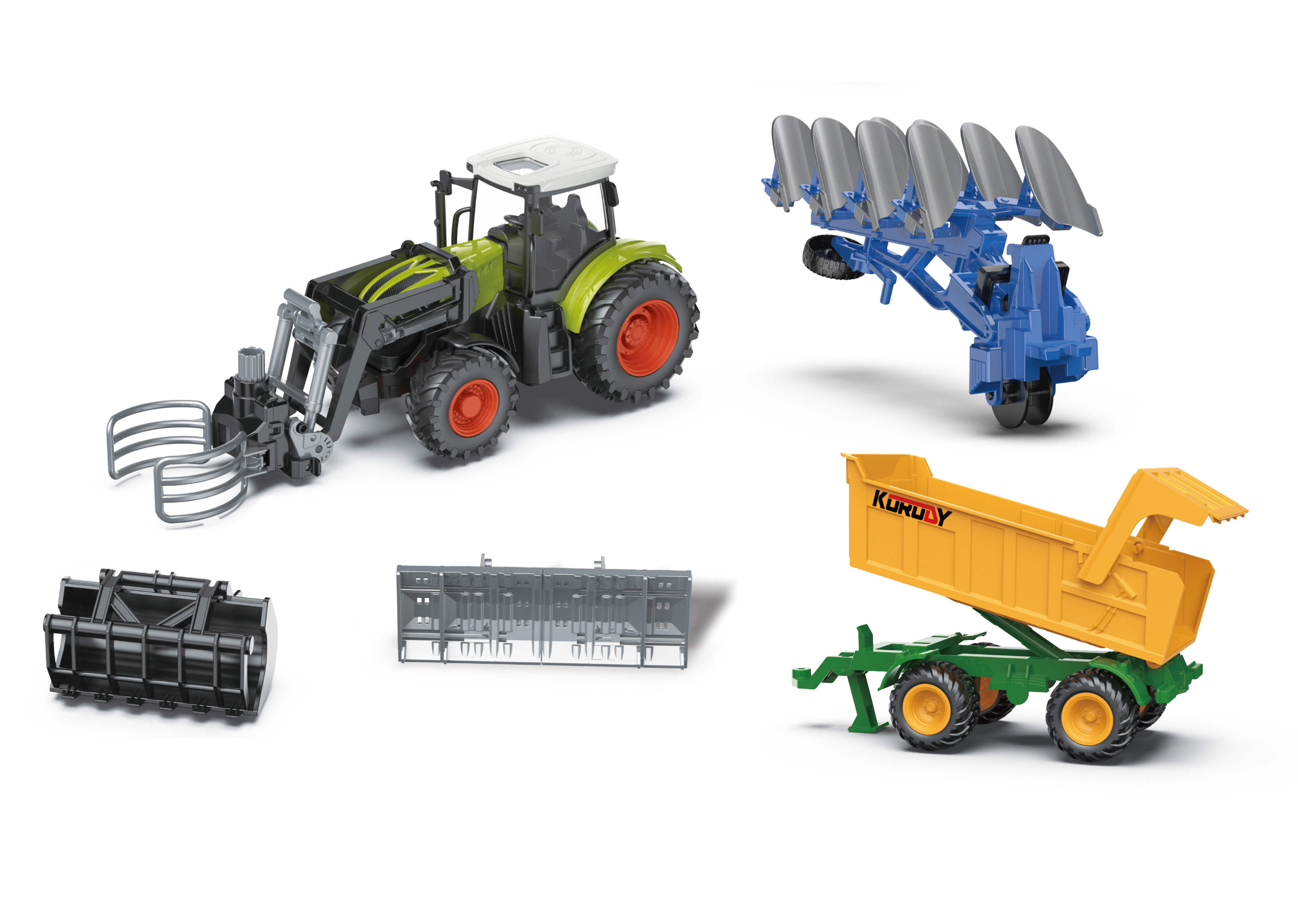 Wiky Vehicles Traktor nakladač s efekty a příslušenstvím 29 cm - W039683 - expresní doprava