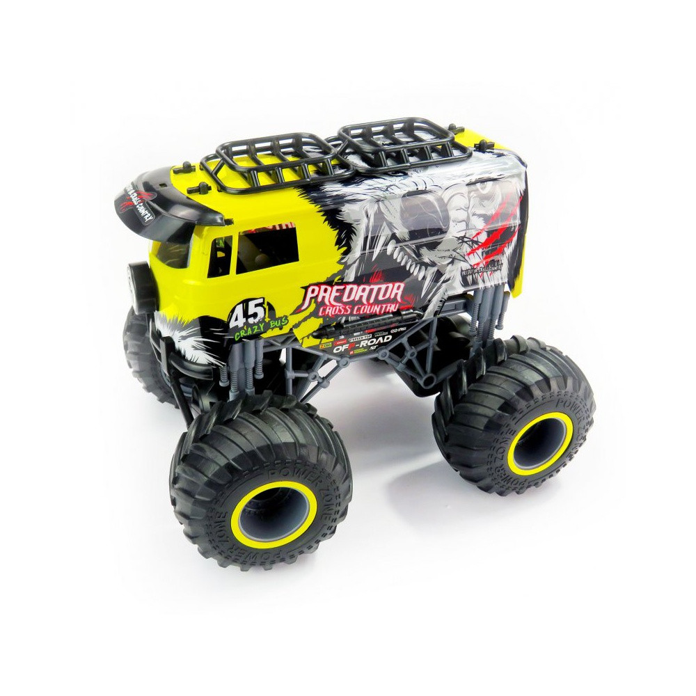 Siva RC auto Big Wheel Cars Predator Cross Country 1:16 žltá [50260]