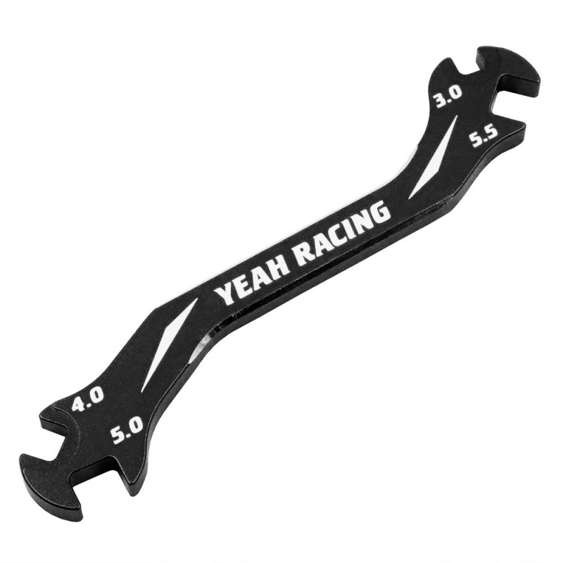 Yeah Racing Hliníkový 7075 klíč pro spojovačky, 3mm, 4mm, 5mm, 5.5mm - černý - YR-YT-0197BK - expresní doprava