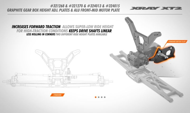 Xray GRAPHITE GEAR BOX HEIGHT ADJUSTMENT PLATE - 321268 - expresní doprava