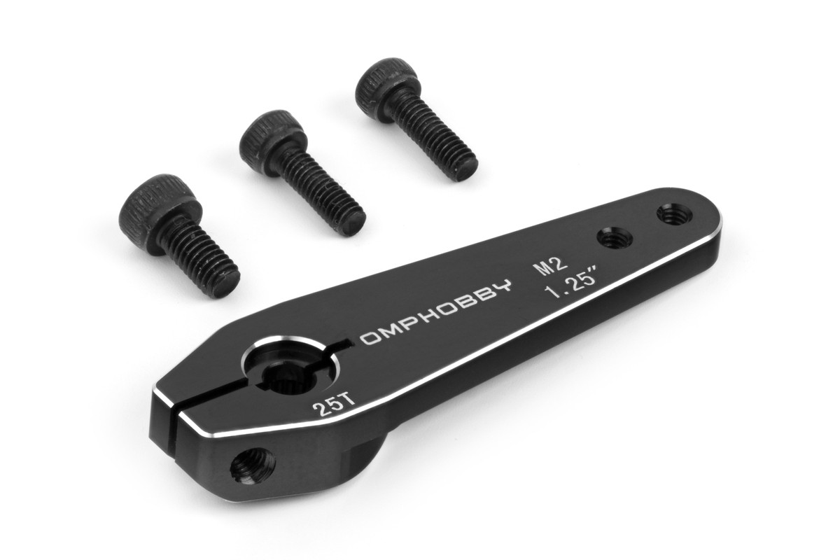 OMP Servo páka 32mm (1,25") 25zubů M2 - černá - OMPPJYB06 - expresní doprava