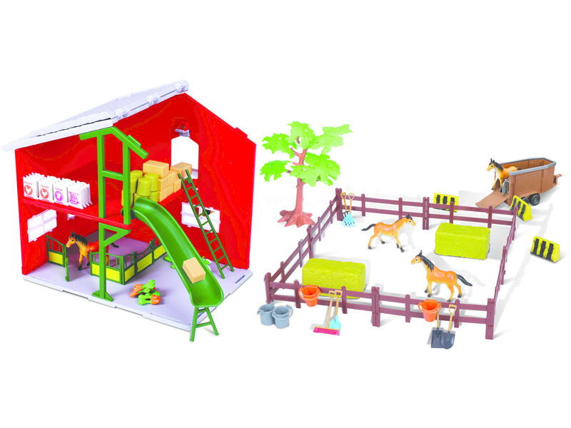 Bburago konská stajňa s traktorom [BB18-31682]