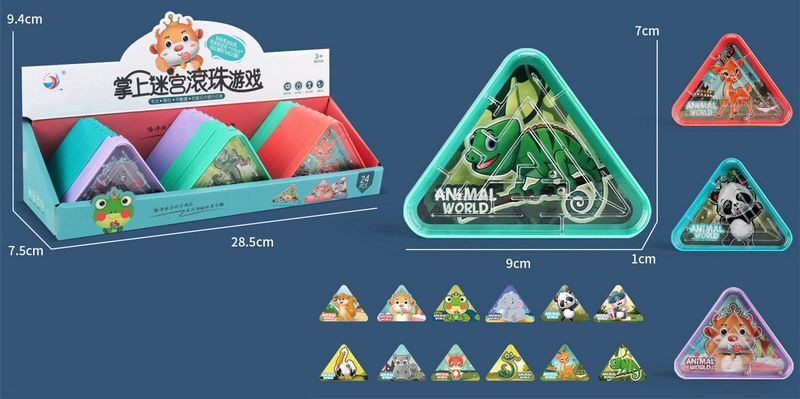 Bludisko hra zvieratká 9 cm [W047683]