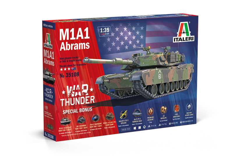 Model tank Kit War Thunder 35108 - M1A1 Abrams (1:35) [33-35108]
