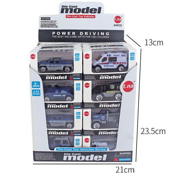 Auto polícia voľné kolesá 7,5 cm [W047666]