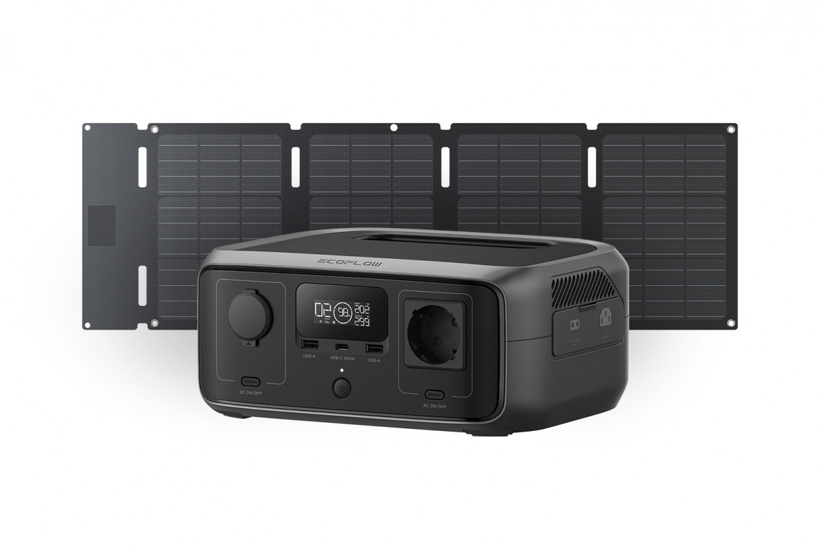 EcoFlow River 3 UPS + EcoFlow 45W solární panel (Typ-C) (Hard Bundle) - 1ECOR640UPS45WHB - expresní doprava