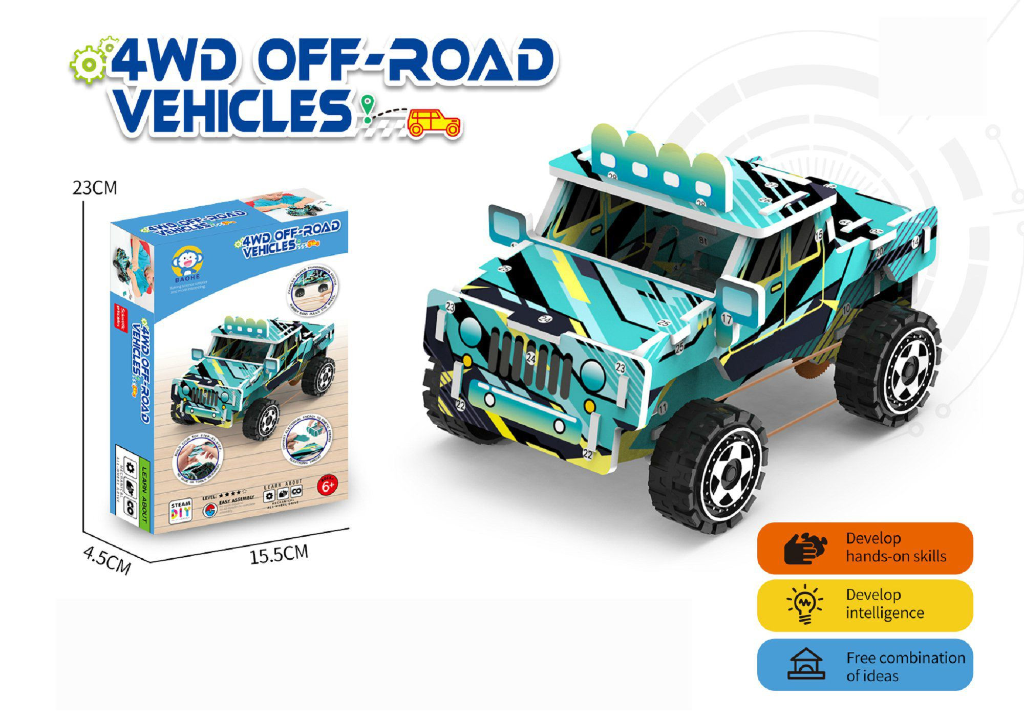 Wiky Stavebnice auto terénní - W048465 - expresní doprava