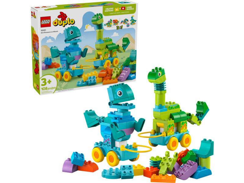 LEGO DUPLO - 3 v 1: Dinosauři na kolečkách - LEGO10451 - expresní doprava