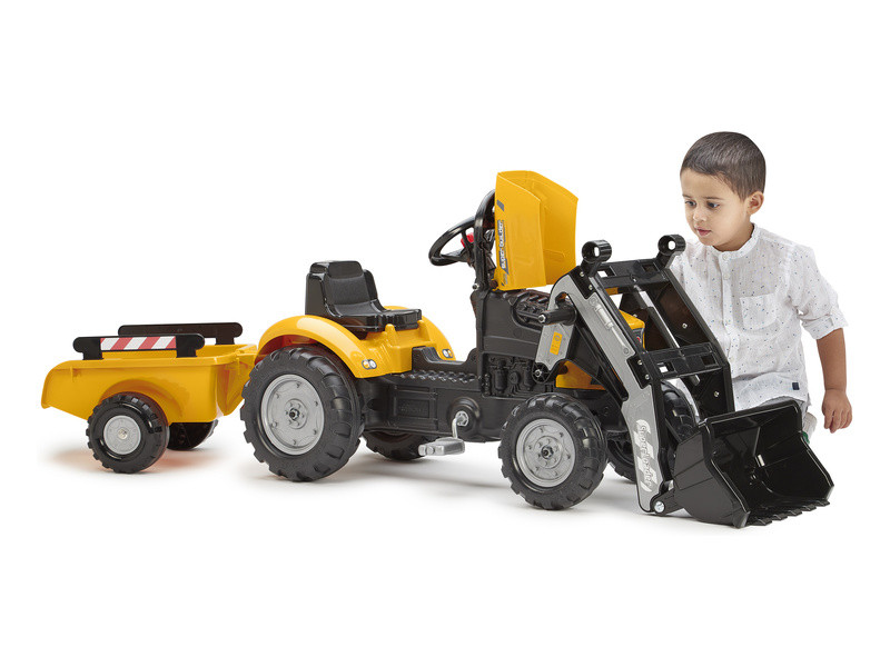 FALK - Šlapací traktor Super Builder s nakladačem a vlečkou - FA-2035M - expresní doprava