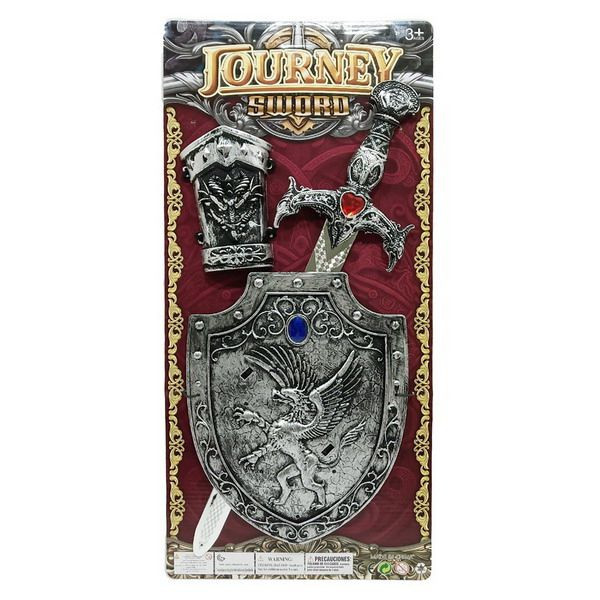 Wiky Zbraně stříbrné meč a štít set 50 cm - W047917 - expresní doprava