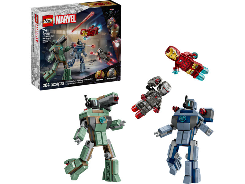 LEGO Marvel - Iron Man a War Machine vs. Hammerovy Drony - LEGO76320 - expresní doprava