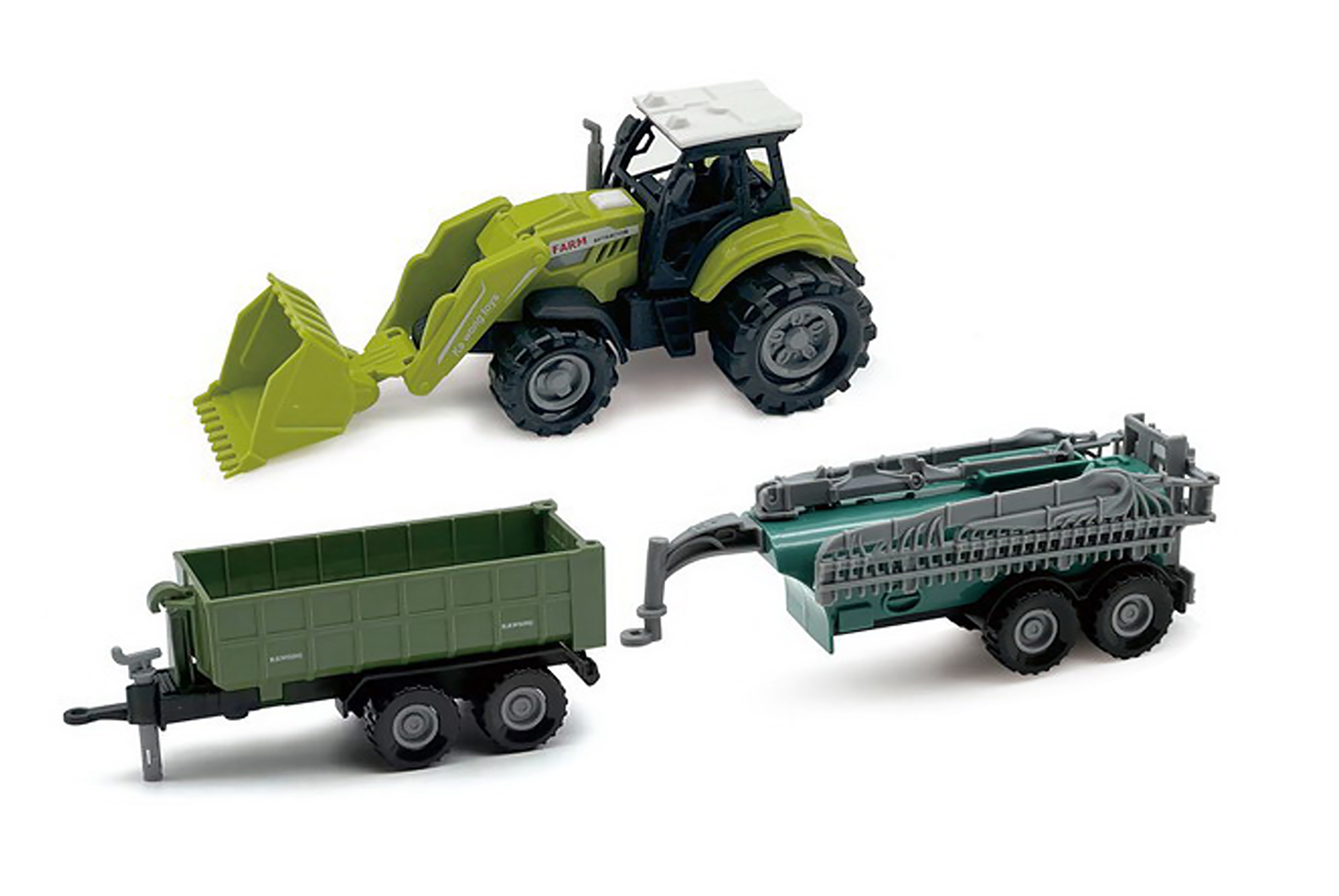 Traktor s príslušenstvom a efektmi 17 cm [W049400]