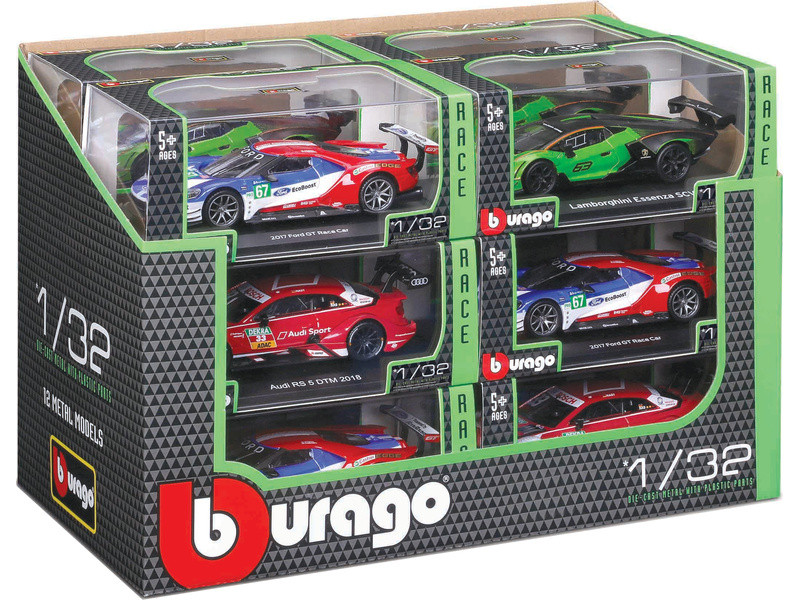 Bburago auta Race 1:32 (sada 12ks) - BB18-41141 - expresní doprava