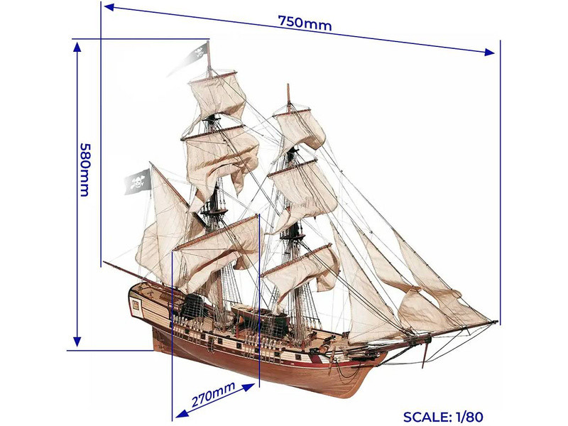 OCCRE Corsair 1:80 kit - KR-oc13600 - expresní doprava