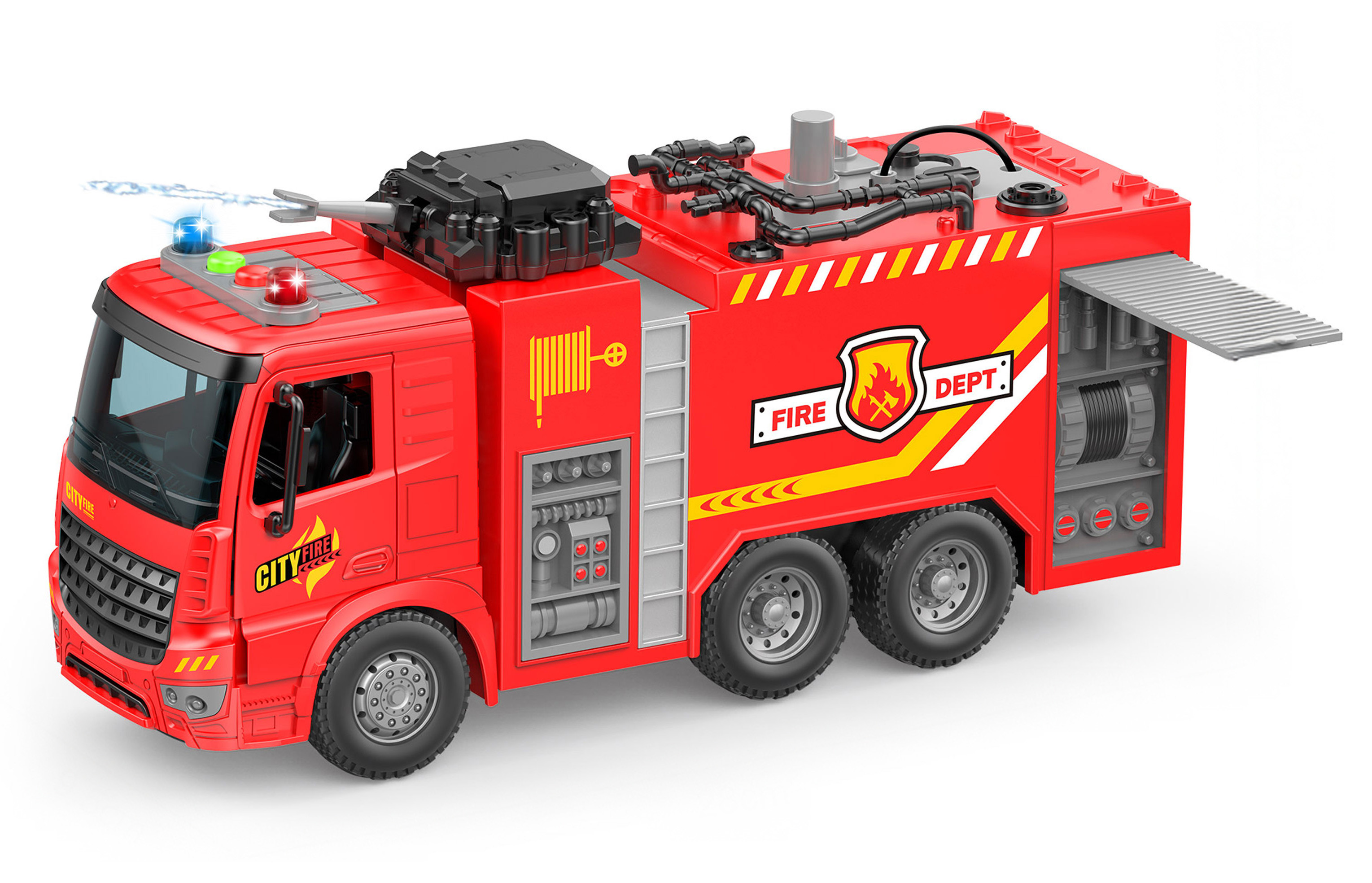 Wiky Vehicles Auto hasičské stříkající s efekty 30 cm - W051099 - expresní doprava