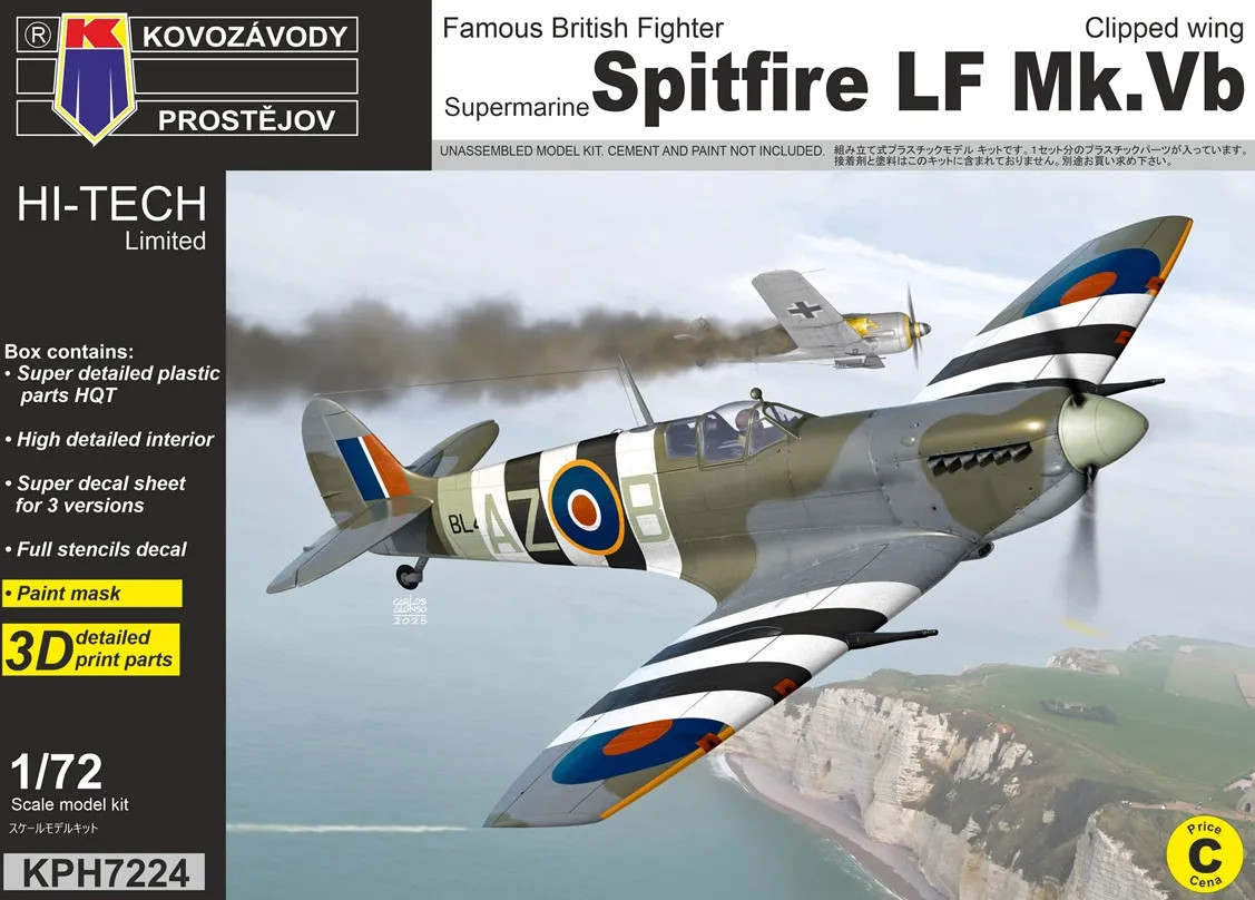 1:72 Kovozávody KPH7224 Spitfire Mk.Vb "Clipped wing" 1/72 - 141/KPH7224 - expresní doprava