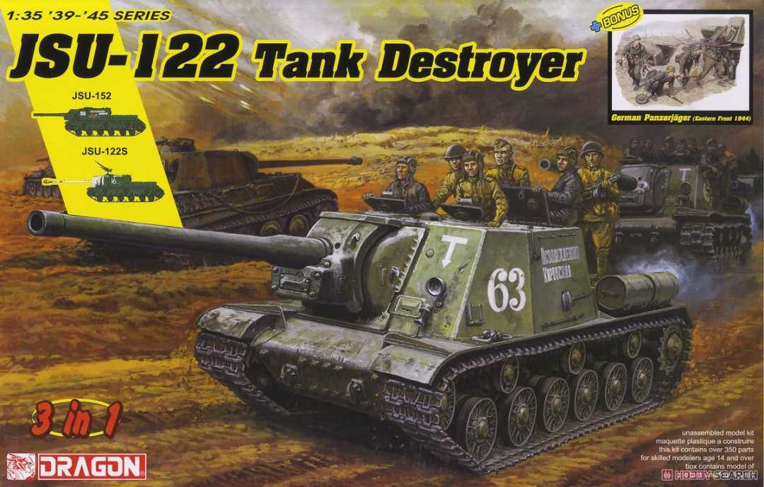 Model Kit military 6787 - JSU-122 Tank Destroyer (3 in 1) (1:35) [34-6787]
