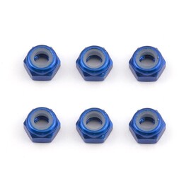 FT M3 self-locking aluminum nuts, blue, 10 pcs.